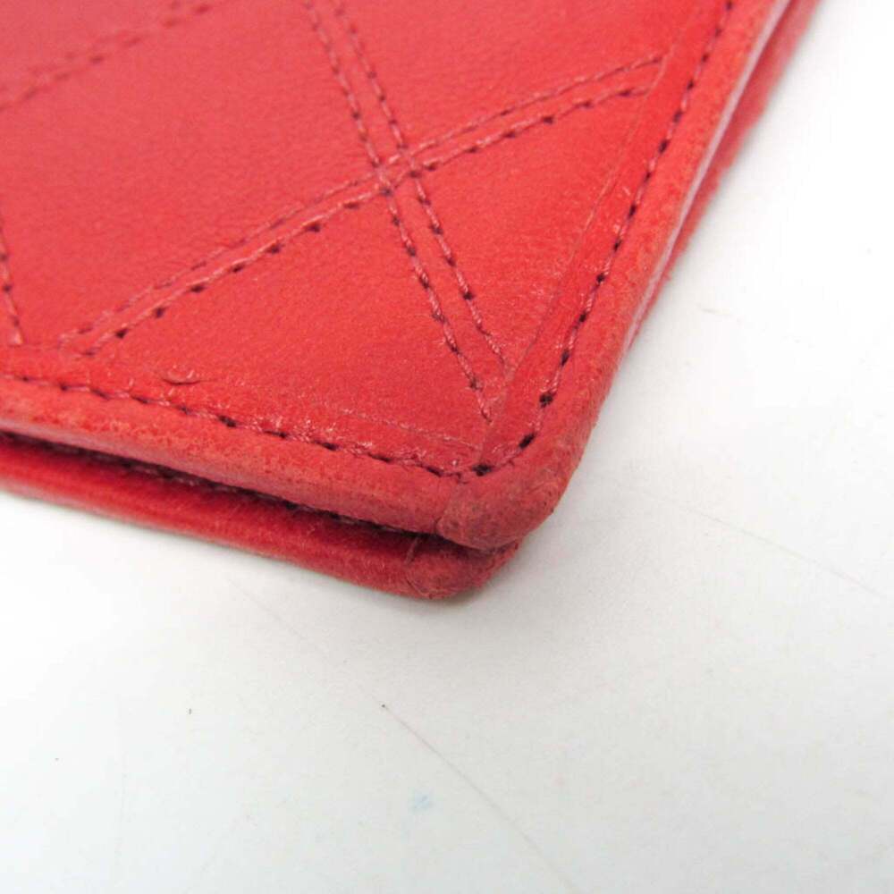 CHANEL Authentic Red Lambskin Leather Wallet - Picture 8 of 13